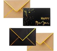 Winoo Design Heavy Duty Cards Boxed with Envelopes - 24 PK - 4x6 Inches Assorted Cards with Envelopes Bulk Greeting Cards Luxury (New Year)