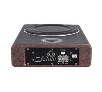 WINPANG 600W Underseat Car Subwoofer, 8 inch Woofer with 2" Tweeter - Wood PU Stainless Steel, Modern Black Design for Cars, SUVs & Trucks Powerful Bass & Easy Installation