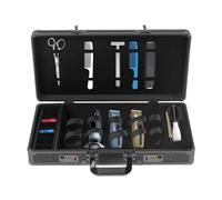 WINPANG Professional Barber Carrying Case, with Shoulder Strap - Aluminum Alloy & ABS Portable Toolbox for Hairdressing Tools, Travel & Salon Use (Black)