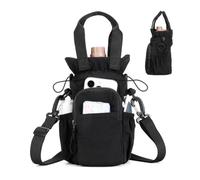 WINPAWS Water Bottle Carrier with Strap,40oz Water Bottle Carrier Sling Bag | Water Bottle Holder with Strap & Phone Pocket,Fits 32oz & 40oz Bottles,Unisex Carrier for Walking,Hiking & commuting