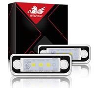 WinPower LED License Plate Light 3 SMD Number Plate Light Led 6000K Xenon White With Canbus Error Free for C E CLS SLK Class W203 5D W211 4D/5D C219 4D R171 2D ect., 2 Pcs