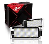 WinPower LED License Plate Light Rear Number Plate Light Bulb 6000K White Compatible with Clio3/4 Espace4 Duster Laguna2/3 Logan Master2/3 Megane2/3 Trafic3 Twingo3 Twizy Vel Satis Wind, etc., 2 Pcs