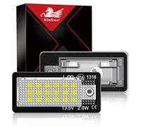 WinPower LED Rear License Plate Lamps Number Plate Lights Bulbs 3582 SMD with CanBus No Error 6000K Pure Xenon White Compatible with Audi A3 S3 A4 S4 B6 B7 RS4 RS6 A8 S8 Q7 etc., 2 Pieces