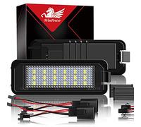 WinPower Number Plate Lights Bulbs LED Rear License Plate Lamps 3582 SMD with CanBus Error free 6000K White Compatible with Passat B6 B7 B8 CC Golf 4 5 6 7 Polo 9N 6N etc., 2 Pieces