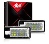 WinPower Number Plate Lights Bulbs LED Rear License Plate Lamps 3582 SMD with CanBus No Error 6000K Pure White Compatible with Audi A3 S3 A4 S4 B6 B7 RS4 RS6 A8 S8 Q7 etc., 2 Pieces (Old Version)