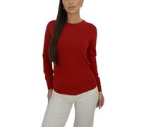 Win's Cashmere Round Neck Sweater for Women, Made in Italy, Red (807), XXL