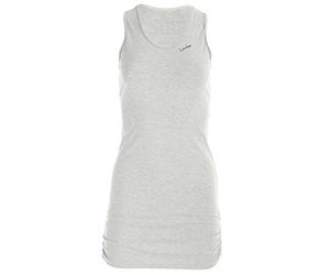 Wins Shape Women's Fitness Leisure WTR15 with Side Ruched Slim Style Longtop, Grey Melange, M