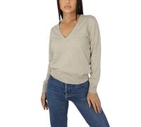 Win's Women's Cashmere V-Neck Sweater, Made in Italy, beige, L