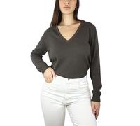Win's Women's Cashmere V-Neck Sweater, Made in Italy, khaki, L