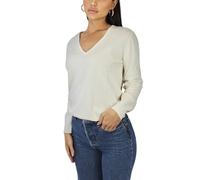 Win's Women's Cashmere V-Neck Sweater, Made in Italy, off-white, XL
