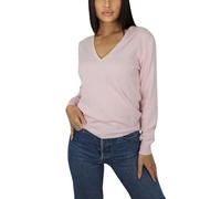 Win's Women's Cashmere V-Neck Sweater, Made in Italy, pale pink, XXL