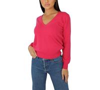 Win's Women's Cashmere V-Neck Sweater, Made in Italy, Pink, L