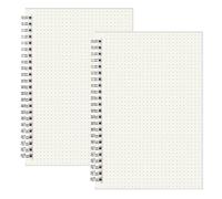 WINSAFE Dot Grid Notebook Spiral A5 Size Dotted Paper 80 sheets/160 Pages, 8.27inX5.67in (Dot 2PCS)