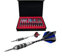 WINSDART Darts Metal Tip Set Professional Metal Darts for Dartboard Steel Tip Darts with Nonslip Iron Barrel Aluminum Dart Shafts,Extra Flights,Dart Sharpener,Gift Box