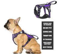 WINSEE Service Dog Vest No Pull Dog Harness with 7 Dog Patches, Reflective Pet Harness with Durable Soft Padded Handle for Puppies, Small, Medium, Large, and Extra-Large Dogs