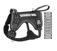 WINSEE Tactical Dog Harness, No Pull Dog Harness for Medium Large Dogs with Handle & Molle, Military Service Dog Vest Harness in Training Pet Harness for Small Dogs