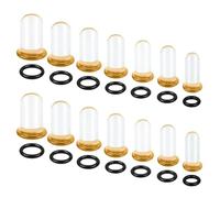 WINSENET 14Pcs Glass Ear Stretching Kit 7.5-12mm Plugs for Ears Gauges with O-Rings Single Flare Glass Gauge Stretching Kit Ear Expander Body Piercing Jewelry for Women Men