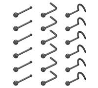 WINSENET 18-28Pcs Clear Nose Studs 20G Plastic Nose Rings for Surgery Bioflex Nose Piercing Retainer Invisible nose stud for Work Hypoallergenic Septum Lip Eyebrow Tongue Earrings Body Piercings