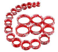 WINSENET 20Pcs Silicone Ear Gauges 2G-25mm Flexible Ear Tunnels Gauges Soft Expander Stretching Ear Plugs Tunnels Black Earring Piercings Jewelry for Men Women, Middle, Silicone, no gemstone