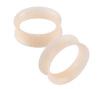 WINSENET 2Pcs 19mm Silicone Ear Gauges Flexible Ear Tunnels Gauges Soft Expander Stretching Ear Plugs Tunnels Double Flared Earring Piercings Jewelry for Men Women