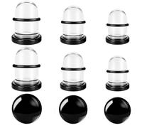 WINSENET 3-6Pcs Glass Ear Stretching Kit 1.6-21mm Plugs for Ears Gauges with O-Rings Single Flare Glass Gauge Stretching Kit Ear Expander Body Piercing Jewelry for Women Men, 4-6mm/Yep, Both Ears