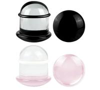 WINSENET 4Pcs Glass Ear Gauges Stretching Kit 14mm Plugs for Ears Gauges with Rubber Rings Single Flare Glass Ear Stretching Kit Ear Expander Body Piercing Jewelry for Women Men
