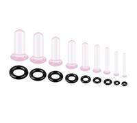 WINSENET 6-18Pcs Glass Ear Stretching Kit 1.6-7mm/7.5-12mm Plugs for Ears Gauges with O-Rings Single Flare Glass Gauge Stretching Kit Ear Expander Body Piercing Jewelry for Women Men, 1.6-7mm/Only One