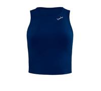WINSHAPE AET136C Women's Functional Comfort Cropped Tank Top, Ultra Soft Style, Fitness, Leisure, Yoga, Pilates Dark Blue