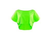 WINSHAPE Dt104 Women's Functional Light Cropped Dance Top T-Shirt Neon Green
