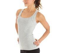 Winshape Fitness Leisure Sport Essential Women's Cross Back Top Slim Fit, Womens, Cross Back Top Fitness Freizeit Sport Essential Slim Fit, grey melange, S