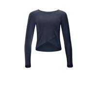 Winshape Functional Light and Soft Cropped Long Sleeve Top AET131LS with Overlap Appliqué, Ultra Soft Style, Fitness, Leisure, Yoga, Pilates