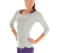 Winshape Women's Fitness Yoga Pilates 3/4-Sleeved Shirt WS4, Womens, Fitness Yoga Pilates Arm Shirt, grey melange