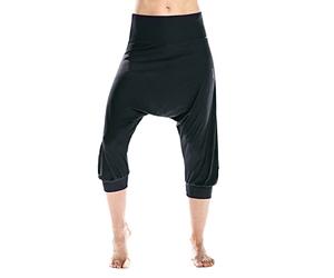 WINSHAPE Women's Hp201ls Functional Light and Soft ¾ Harem Trousers Casual, Black, M