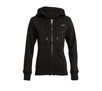 WINSHAPE Women's Kuschelige Hoodie-Jacke J005, Street Style Hooded Sweatshirt, Black, XXL