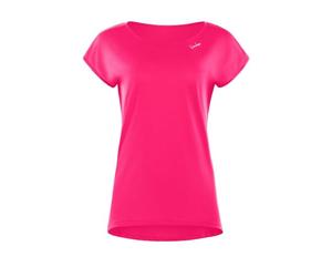 WINSHAPE Women's Ultra Lightweight Modal Short Sleeve Shirt with Rounded Hem Mct013 All-Fit Style Fitness Leisure Sports Yoga Workout, womens, Short-sleeved shirt, MCT013, deep-pink, XXL
