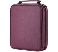 WINSHEA Pencil Case, Large Capacity Oxford Pencil Holder Pencil Pouch, Hold for 120 Standard Pencils Pencil Bag Coloring Pencils Organizer Storage with Handle (Red)