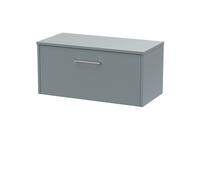 Winshill Contemporary 1 Drawer Wall Hung Vanity Unit with Worktop, Grey, 800mm