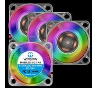 WINSINN 25mm Color LED Fan 24V Hydraulic Bearing Brushless 2510 25x10mm - High Speed (Pack of 4Pcs)