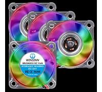 WINSINN 40mm Color LED Fan 24V Hydraulic Bearing Brushless 4010 40x10mm - High Speed (Pack of 4Pcs)