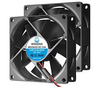 WINSINN 80mm Fan 24V DC Brushless Quiet Cooling 8025 80x25mm For PC Computer Case CPU Set-top Box Router Receiver DVR Playstation Xbox - 2Pin 0.21A 5W 4000+-10% RPM (Pack of 2Pcs)