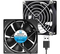 WINSINN 80mm USB Fan 5V Dual Ball Bearing Brushless 8025 80x25mm for Cooling PC Computer Case CPU Set-top Box Router Receiver DVR Playstation Xbox (Pack of 2Pcs)