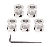WINSINN GT2 Pulley 20 Teeth 8mm bore 6mm Width 20T Timing Belt Pulley Wheel Aluminum For 3D Printer (Pack of 5Pcs)