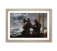 Winslow Homer Eight Bells Framed Print | A2 Oak Framed Wall Art | Ready to Hang | Modern Nature Picture | Living Room Bedroom Lounge Office