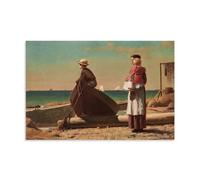 Winslow Homer Outstanding Works Poster Dad's Coming Canvas Wall Art Decorative Bedroom Modern Home Print Picture Artworkss 16x24inch(40x60cm)