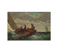 Winslow Homer Painter Works《A Fair Wind》Printed Posters Painting On Canvas Wall Art Scroll Picture Print Living Room Walls Decor Homes 16x24inch(40x60cm)