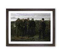 Winslow Homer Prisoners from the Front Classic Painting Framed Print | A2 Walnut Framed Wall Art | Ready to Hang | Classic Historical Picture | Living Room Bedroom Lounge Office