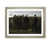 Winslow Homer Prisoners from the Front Classic Painting Framed Print | A4 Oak Framed Wall Art | Ready to Hang | Classic Historical Picture | Living Room Bedroom Lounge Office