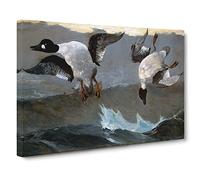 Winslow Homer Right and Left Canvas Print | Gallery Wrapped 30mm Frame Wall Art | 30x20 inches | Ready to Hang | Modern Picture | Living Room Bedroom Lounge Office