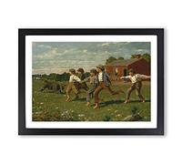 Winslow Homer Snap The Whip Framed Print | A2 Black Framed Wall Art | Ready to Hang | Modern Nature Picture | Living Room Bedroom Lounge Office