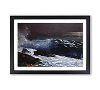 Winslow Homer Sunlight on The Coast Framed Print | A2 Black Framed Wall Art | Ready to Hang | Modern Beach Picture | Living Room Bedroom Lounge Office